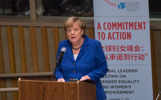 Imagen del Angela Merkel en la ONU