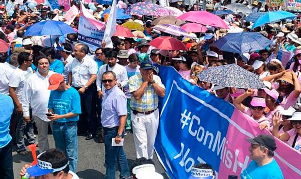 Imagen de una manifestación en Perú