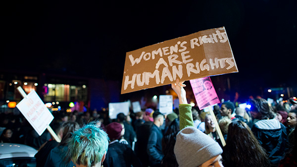 Imagen manifestación contra Trump