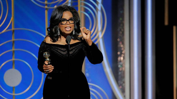 Imagen de Oprah en su discurso