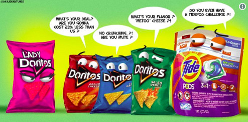 chiste con bolsas de doritos hablando