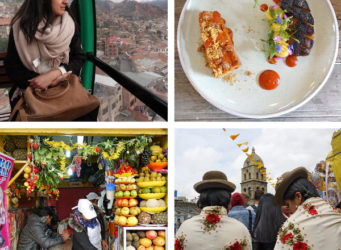 collage de imagenes de la autora del artículo tomadas en La Paz