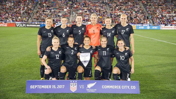 Imagen de la selección femenina neozelandesa