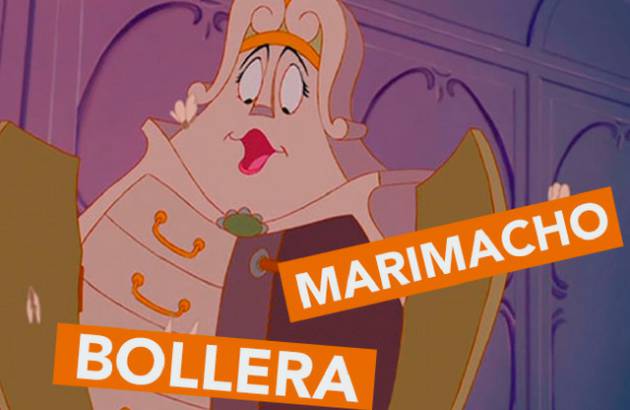 una ilustración con las palabras bollera y marimacho