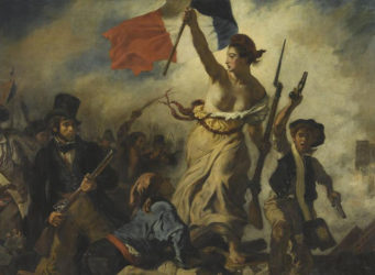 Cuadro Libertad guiando al pueblo de Delacroix