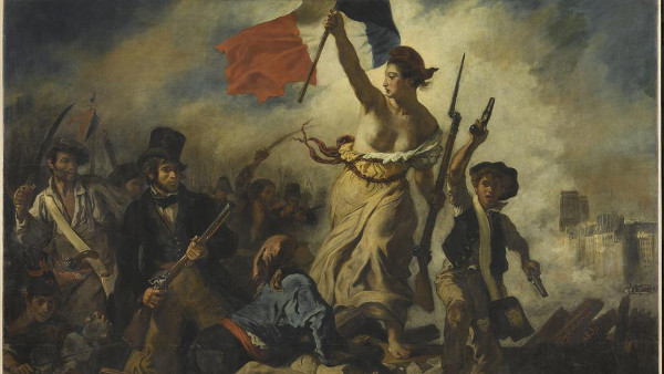 Cuadro Libertad guiando al pueblo de Delacroix