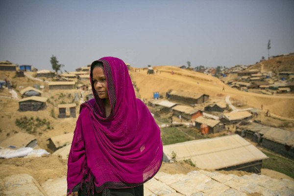 Imagen de una refugiada rohingya