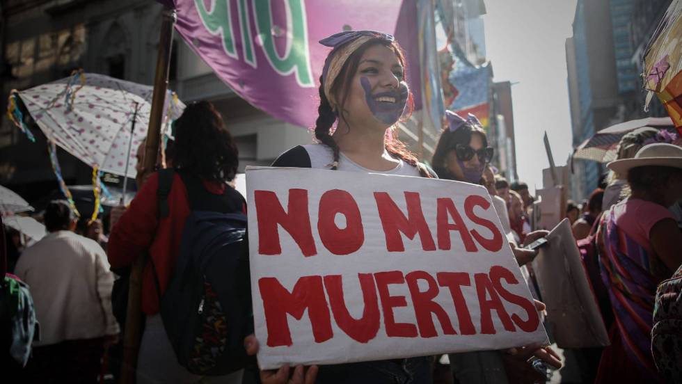 imagen de una manifestación en Argentina el 25 N