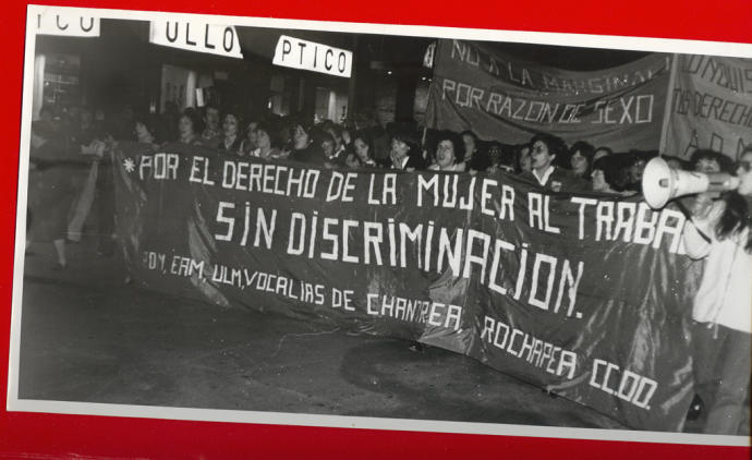 Manifestación feminista hace 42 años