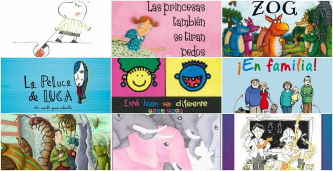 collage de varios cuentos infantiles