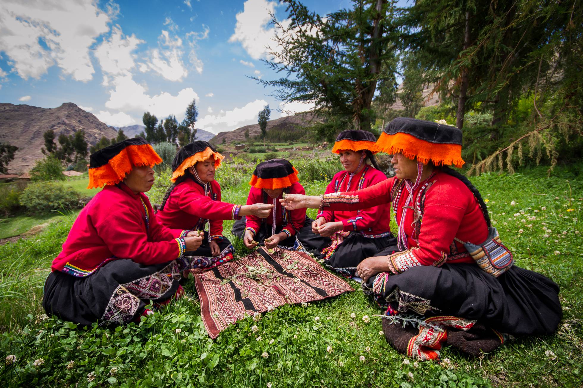 un grupo de guías peruanas