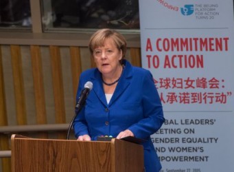 Imagen del Angela Merkel en la ONU