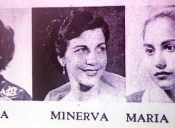 Retrato en blanco y negro de las tres hermanas Mirabal