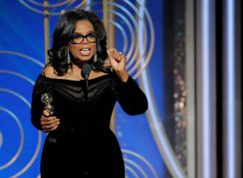 Imagen de Oprah en su discurso