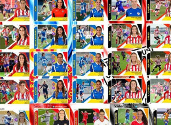 imagen de los cromos de mujeres futbolistas