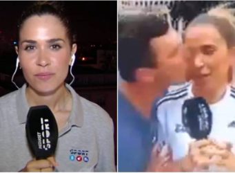 dos imágenes de la periodista María Gómez