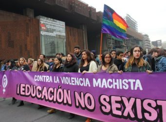 Imagen de una manifestación feminista en Chile