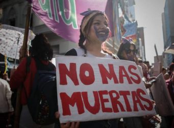 imagen de una manifestación en Argentina el 25 N